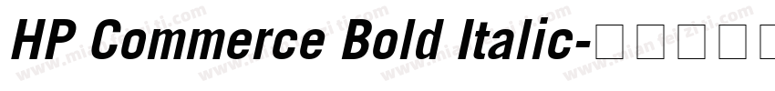 HP Commerce Bold Italic字体转换